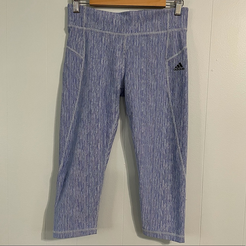 Adidas Blue Capri Leggings Medium